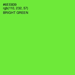 #6EE839 - Bright Green Color Image