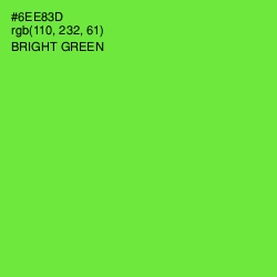 #6EE83D - Bright Green Color Image