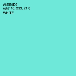 #6EE9D9 - Aquamarine Color Image