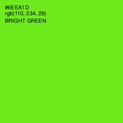 #6EEA1D - Bright Green Color Image
