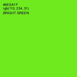 #6EEA1F - Bright Green Color Image