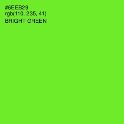 #6EEB29 - Bright Green Color Image