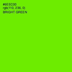 #6EEC00 - Bright Green Color Image