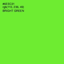 #6EEC31 - Bright Green Color Image