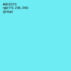 #6EECF3 - Spray Color Image