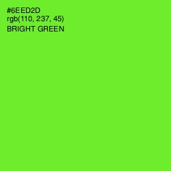 #6EED2D - Bright Green Color Image