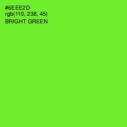 #6EEE2D - Bright Green Color Image