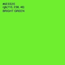 #6EEE2E - Bright Green Color Image