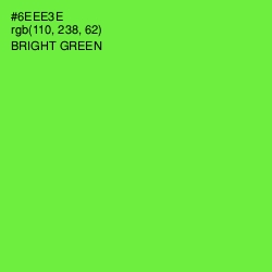 #6EEE3E - Bright Green Color Image