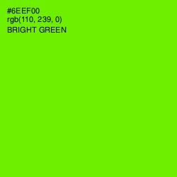 #6EEF00 - Bright Green Color Image