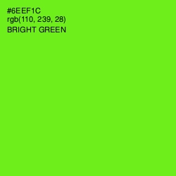 #6EEF1C - Bright Green Color Image