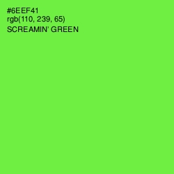 #6EEF41 - Screamin' Green Color Image