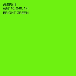 #6EF011 - Bright Green Color Image