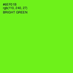 #6EF01B - Bright Green Color Image