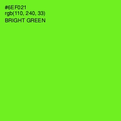 #6EF021 - Bright Green Color Image