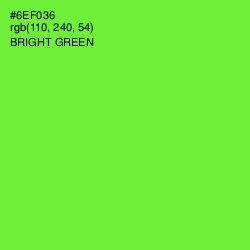 #6EF036 - Bright Green Color Image
