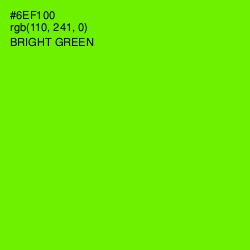 #6EF100 - Bright Green Color Image