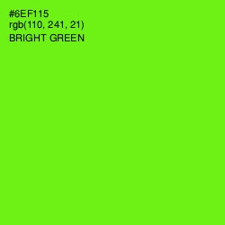 #6EF115 - Bright Green Color Image