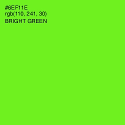 #6EF11E - Bright Green Color Image