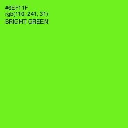 #6EF11F - Bright Green Color Image