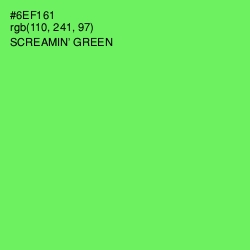#6EF161 - Screamin' Green Color Image