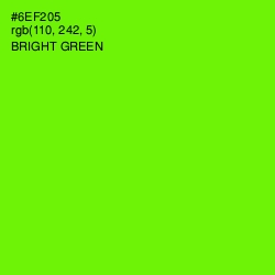 #6EF205 - Bright Green Color Image