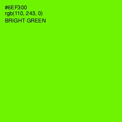 #6EF300 - Bright Green Color Image