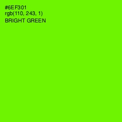 #6EF301 - Bright Green Color Image