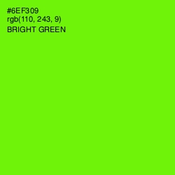 #6EF309 - Bright Green Color Image