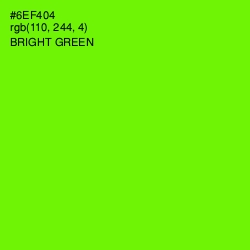 #6EF404 - Bright Green Color Image