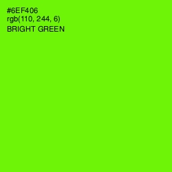 #6EF406 - Bright Green Color Image