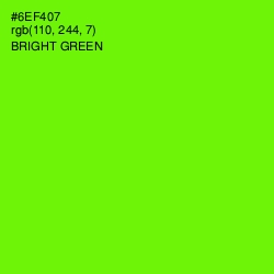 #6EF407 - Bright Green Color Image