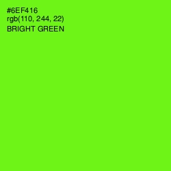 #6EF416 - Bright Green Color Image