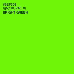 #6EF508 - Bright Green Color Image