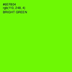 #6EF804 - Bright Green Color Image