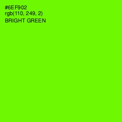 #6EF902 - Bright Green Color Image