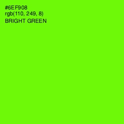 #6EF908 - Bright Green Color Image