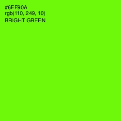 #6EF90A - Bright Green Color Image