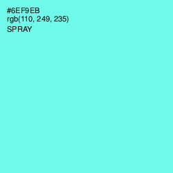 #6EF9EB - Spray Color Image