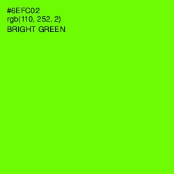 #6EFC02 - Bright Green Color Image