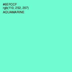 #6EFCCF - Aquamarine Color Image