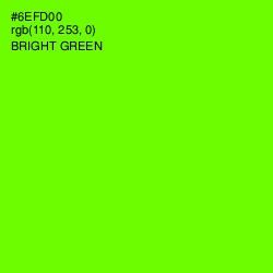 #6EFD00 - Bright Green Color Image