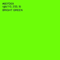 #6EFD09 - Bright Green Color Image