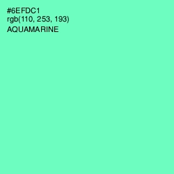 #6EFDC1 - Aquamarine Color Image