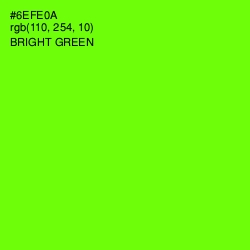 #6EFE0A - Bright Green Color Image