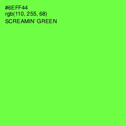 #6EFF44 - Screamin' Green Color Image