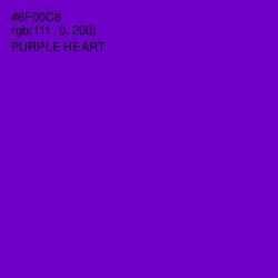 #6F00C8 - Purple Heart Color Image