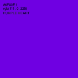 #6F00E1 - Purple Heart Color Image