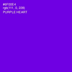 #6F00E4 - Purple Heart Color Image