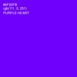 #6F00FB - Purple Heart Color Image